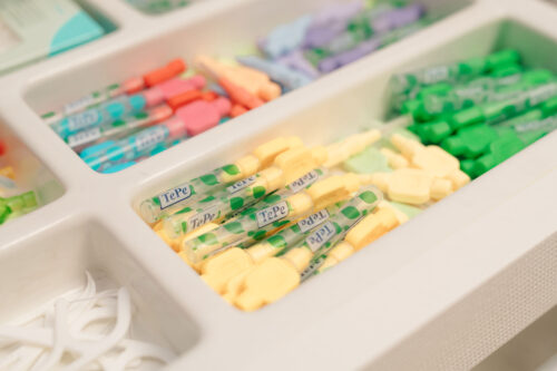 Interdentalbürsten in Schublade